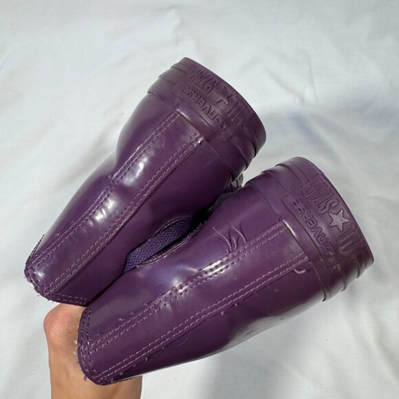 Converse All Star Chuck Taylor 7.5 9.5 Hi Rubber Triple Purple Rain Shoes Unisex - Picture 9 of 11